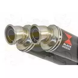 XT 660 XT660X XT660R 2004-2016 Kit Silencieux Rond En Carbone 350mm