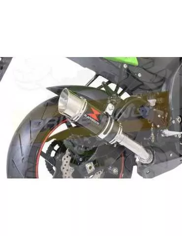ZX10R ZX10-R E8F E9F E10F 08 09 10 Tube de raccord & Silencieux Rond En Carbone 200mm