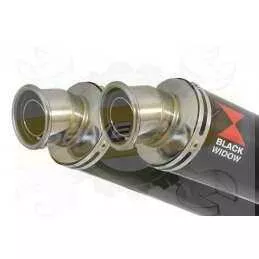 XT 660 XT660X XT660R 2004-2016 Kit Silencieux Rond Noir En Inox 350mm