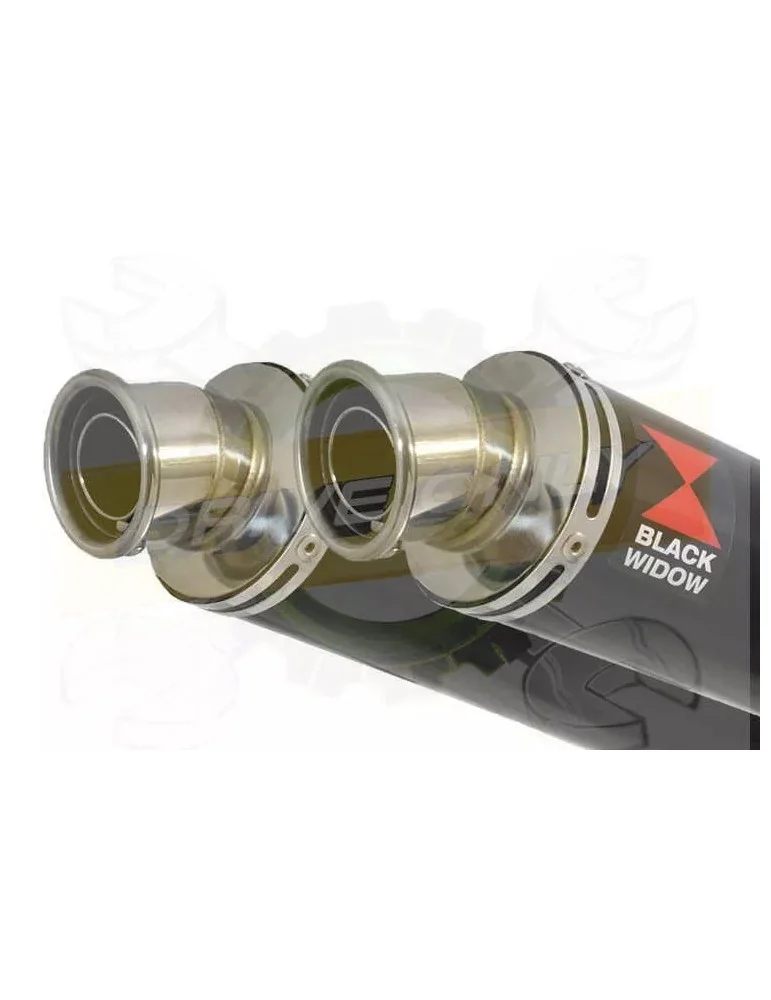 XT 660 XT660X XT660R 2004-2016 Kit Silencieux Rond Noir En Inox 350mm