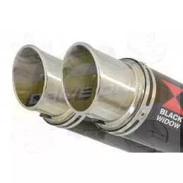 XT 660 XT660X XT660R 2004-2016 Kit Silencieux GP Style Rond Noir En Inox 350mm