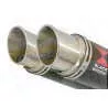 XT 660 XT660X XT660R 2004-2016 Kit Silencieux GP Style Rond Noir En Inox 350mm