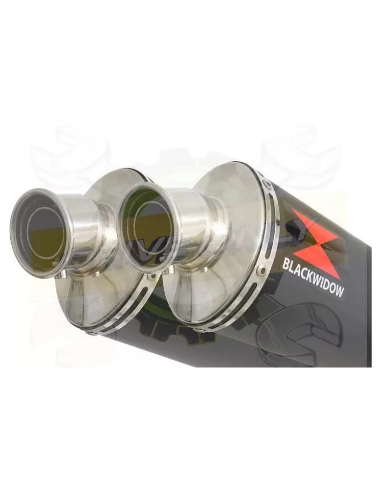XT 660 XT660X XT660R 2004-2016 Kit Silencieux Ovale Noir En Inox 300mm
