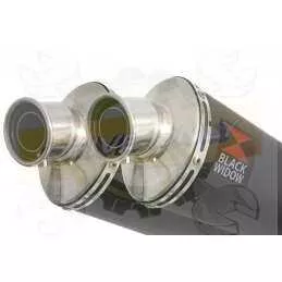 XT 660 XT660X XT660R 2004-2016 Kit Silencieux Ovale Noir En Inox 230mm