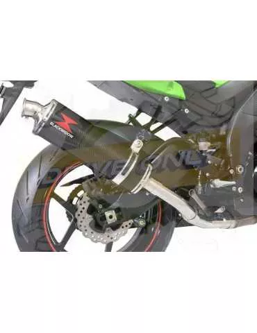 ZX10R ZX10-R E8F E9F E10F 08 09 10 Decata / Tube de raccord & Silencieux Ovale En Carbone 400mm