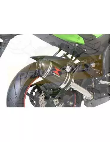 ZX10R ZX10-R E8F E9F E10F 08 09 10 Tube de raccord & Silencieux Ovale En Carbone 200mm