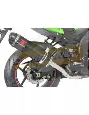 ZX10R ZX10-R E8F E9F E10F 08 09 10 Decata / Tube de raccord & Silencieux Ovale En Carbone 400mm
