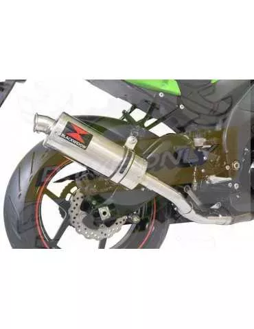 ZX10R ZX10-R E8F E9F E10F 08 09 10 Decata / Tube de raccord & Silencieux Ovale en Inox 300mm