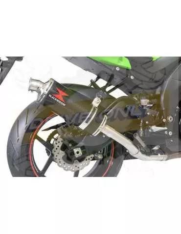 ZX10R ZX10-R E8F E9F E10F 08 09 10 Decata / Tube de raccord & Silencieux Ovale En Carbone 300mm