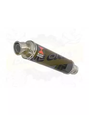 ZX10R ZX10-R E8F E9F E10F 08 09 10 Decata / Tube de raccord & Silencieux Rond Noir en Inox 350mm