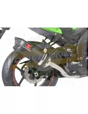 ZX10R ZX10-R E8F E9F E10F 08 09 10 Decata / Tube de raccord & Silencieux Hexagonale En Carbone 300mm