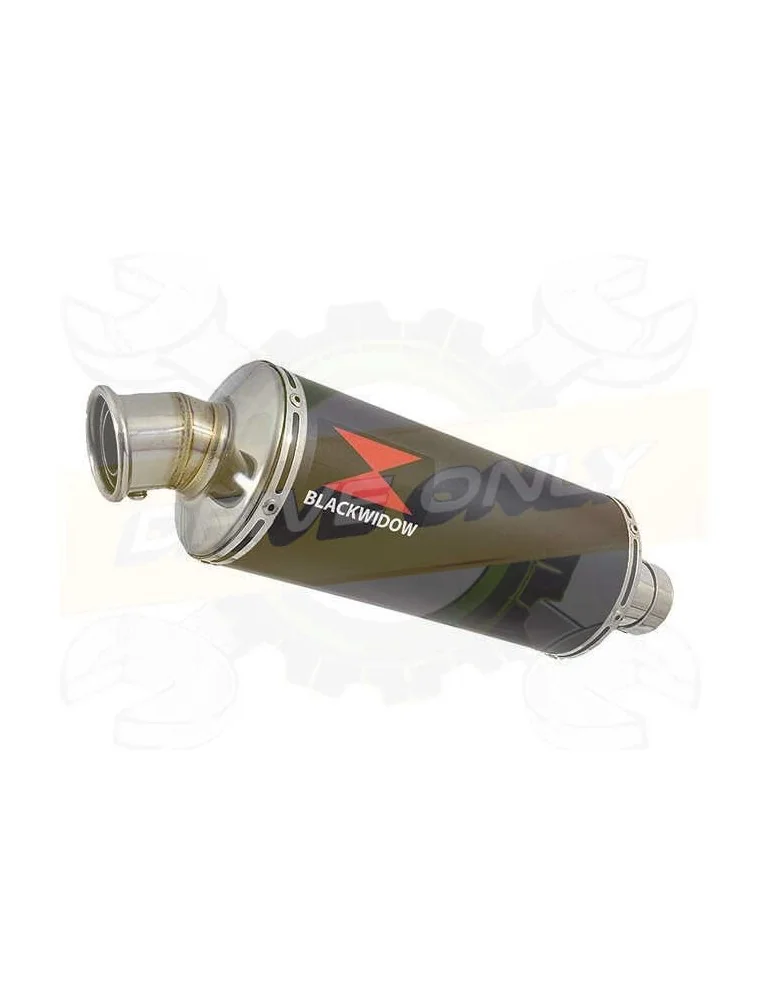 ZX10R ZX10-R E8F E9F E10F 08 09 10 Decata / Tube de raccord & Silencieux Rond Noir en Inox 300mm
