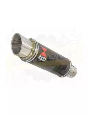 ZX10R ZX10-R E8F E9F E10F 08 09 10 Decata / Tube de raccord & Silencieux GP Rond En Carbone & Canule en Titane 230mm
