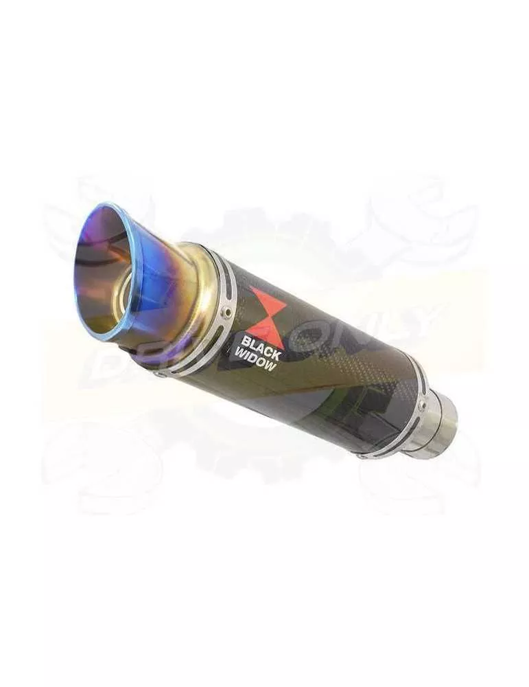 ZX10R ZX10-R E8F E9F E10F 08 09 10 Decata / Tube de raccord & Silencieux GP Rond En Carbone & Canule En Inox Anodisé