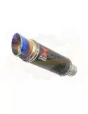 ZX10R ZX10-R E8F E9F E10F 08 09 10 Decata / Tube de raccord & Silencieux GP Rond En Carbone & Canule En Inox Anodisé