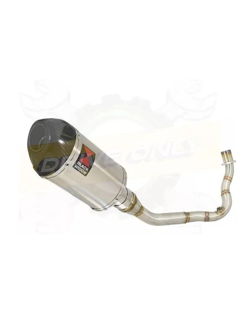Vespa LX 150 IE (3V) Ligne complète & Silencieux Ovale En Inox + Canule En Carbone 200mm
