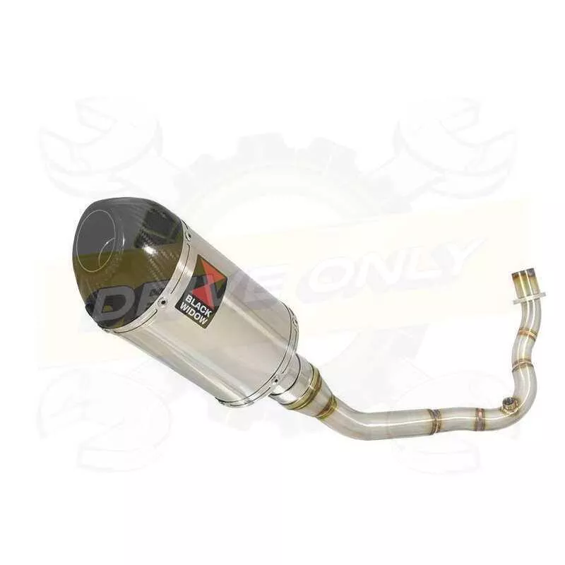 Vespa LX 150 IE (3V) Ligne complète & Silencieux Ovale En Inox + Canule En Carbone 200mm