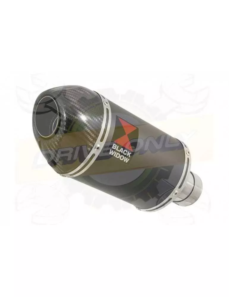 KTM RC 390 2011-2016 Silencieux Kit & Silencieux Ovale Noir En Inox + Canule En Carbone 200mm