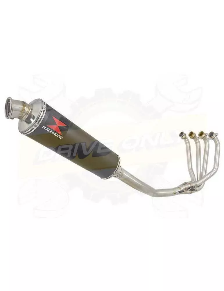 ZRX1200 ZRX 1200 Ligne complète & Silencieux Rond Noir En Inox 400mm
