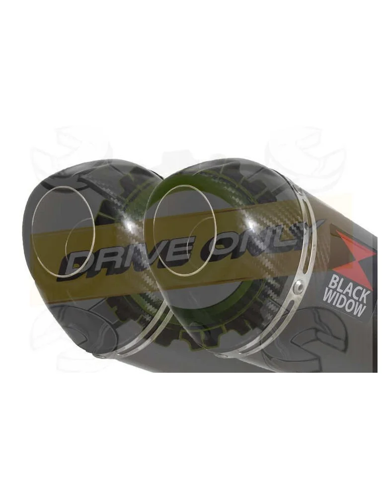 Twin 200mm Oval Carbon Fibre Slip On Silencers with Carbon Fibre Tips