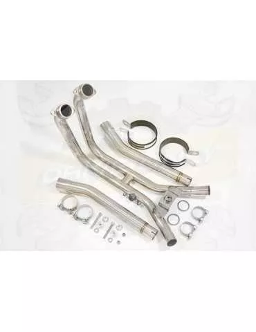 TDM 900 2-2 Ligne complète & Silencieux Rond Noir En Inox 400mm