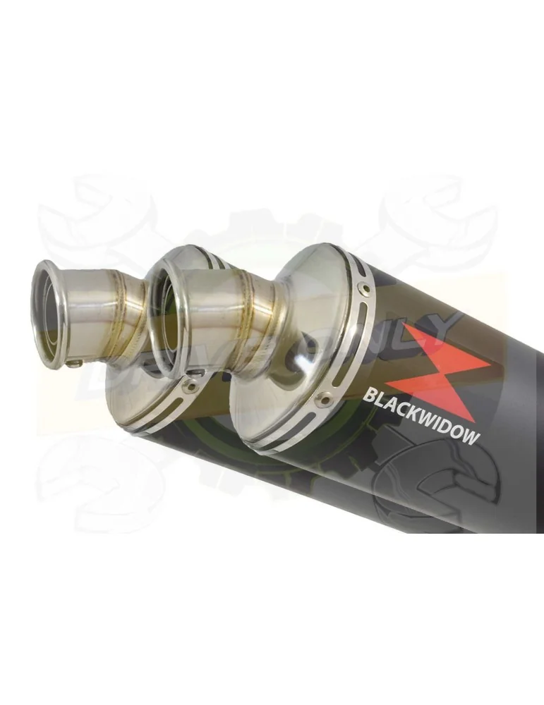 V-MAX V MAX 1200 Tube de raccord & Silencieux Rond Noir En Inox 400mm