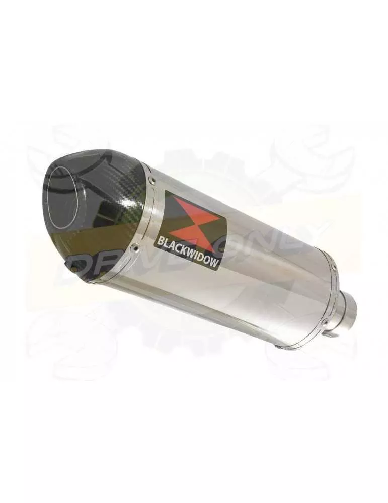 R6 YZF600 2006-2016 Décatalyseur Ligne complète & Silencieux Ovale En Inox + Canule en Carbone 300mm