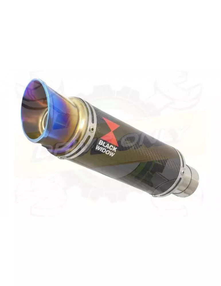 R6 YZF600 2006-2016 Décatalyseur Ligne complètes & Rond GP Style Carbon Silencieux + canule Anodisé 230mm