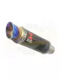 R6 YZF600 2006-2016 Décatalyseur Ligne complètes & Rond GP Style Carbon Silencieux + canule Anodisé 230mm