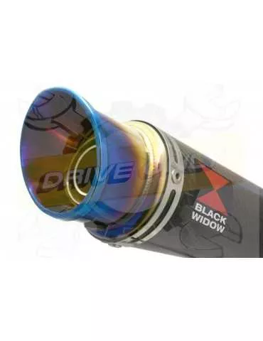 R6 YZF600 2006-2016 Décatalyseur Ligne complètes & Rond GP Style Carbon Silencieux + canule Anodisé 230mm