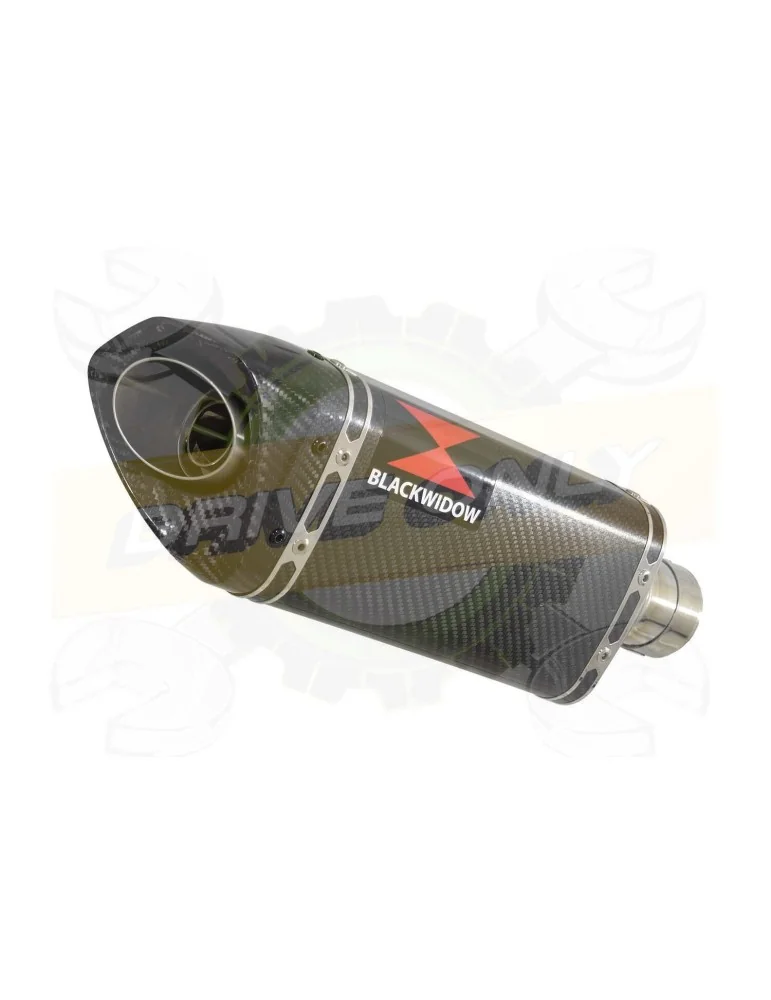 R6 YZF600 2006-2016 Décatalyseur Ligne complète & Silencieux Tri Ovale En Carbone 250mm