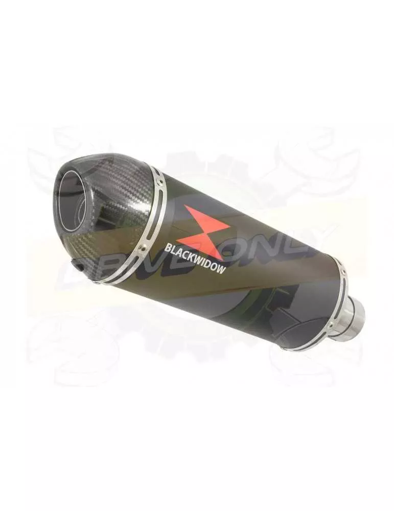 R6 YZF600 2006-2016 Décatalyseur Ligne complètes Ovale Black Stainless Silencieux + Carbon Tip 300mm