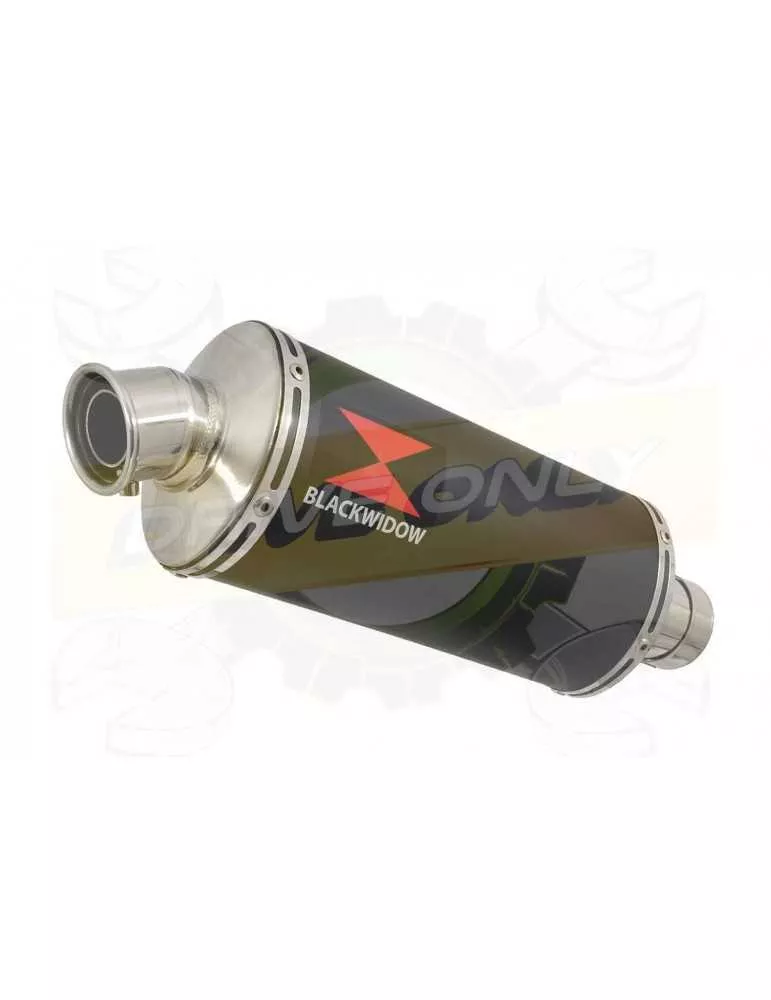 R6 YZF600 2006-2016 Décatalyseur Ligne complète & Silencieux Ovale Noir En Inox 300mm