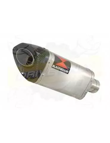 R6 YZF600 2006-2016 Décatalyseur Ligne complète & Silencieux Tri Ovale en Inox + Canule en Carbone 250mm