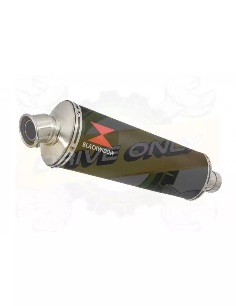 R6 2006-2016 Hi level Silencieux kit & Silencieux Ovale Noir En Inox 400mm