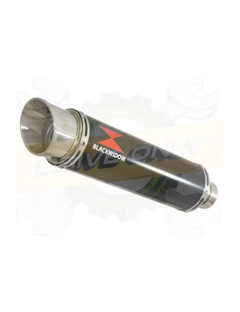 R6 2006-2016 Hi level Silencieux kit & Silencieux Rond GP Style Noir En Inox 360mm