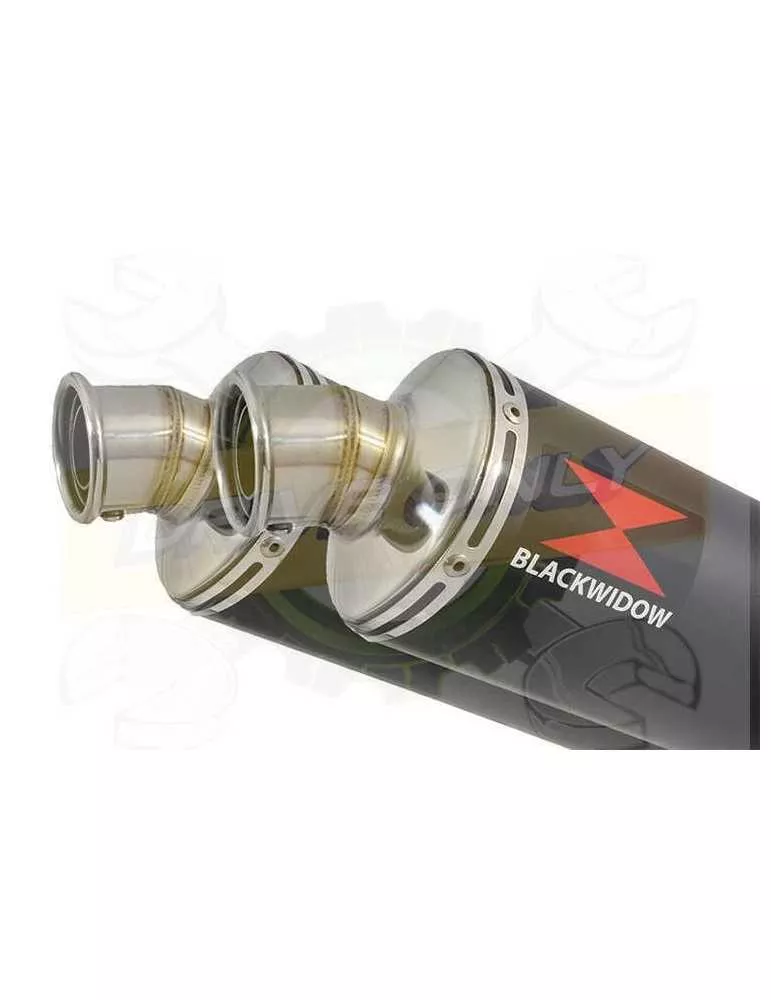 XJR1300 XJR 1300 1998 - 2006 4-2 Silencieux Kit & Silencieux Rond Noir En Inox 300mm