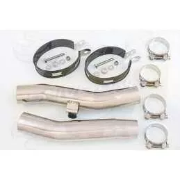 XJR1300 XJR 1300 1998 - 2006 4-2 Silencieux Kit & Silencieux Ovale Noir En Inox 300mm