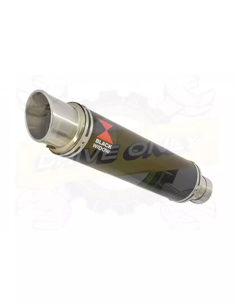 R6 2006-2016 Hi level Silencieux kit & Rond GP Style Noir Silencieux En Inox 350mm