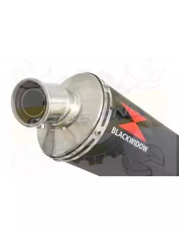 R6 2006-2016 Hi level Silencieux kit & Rond Noir Silencieux En Inox 300mm