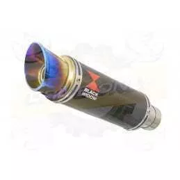 R6 2006-2016 Hi level Silencieux kit & Silencieux GP Rond En Carbone + Canule en Inox Anodisé 230mm