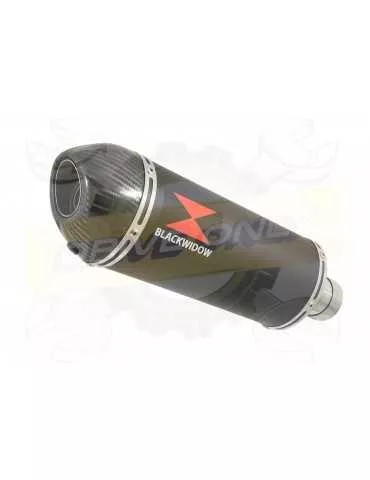R6 2006-2016 Hi level Silencieux kit & Ovale Noir Steel + Carbon Tip Silencieux 300mm