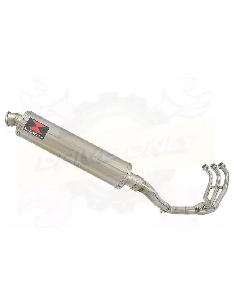 MT09 MT-09 2013-2021  High Level De-cat Exhaust System with 450mm Round Stainless Steel Silencer