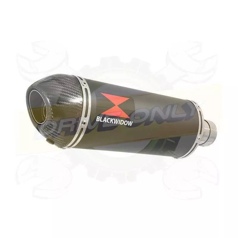 R6 2006-2016 Silencieux Kit & Silencieux Ovale Noir En Inox + Canule en Carbone 300mm
