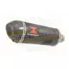 R6 2006-2016 Silencieux Kit & Silencieux Ovale Noir En Inox + Canule en Carbone 300mm