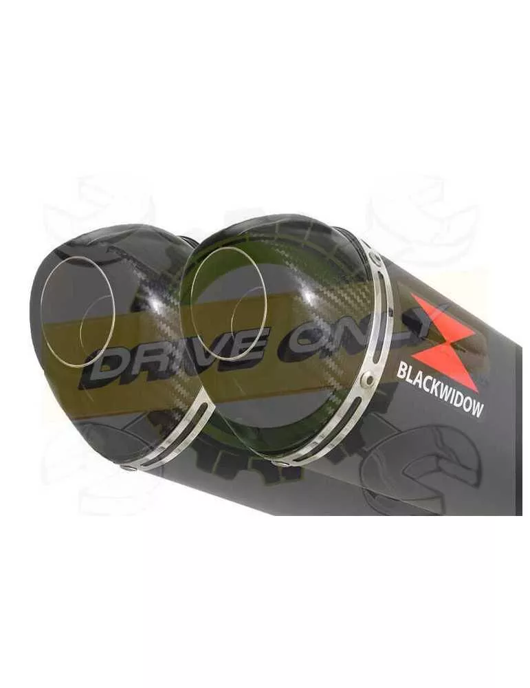 XJR1200 XJR 1200 4-2 Silencieux Kit & Silencieux Ovale Noir En Inox & Canule en Carbone 400mm