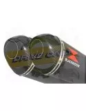 XJR1200 XJR 1200 4-2 Silencieux Kit & Silencieux Ovale Noir En Inox & Canule en Carbone 400mm
