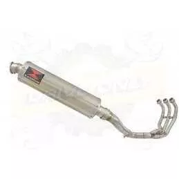 MT09 MT-09 2013-2021  High Level De-cat Exhaust System with 400mm Round Stainless Steel Silencer