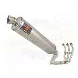 MT09 MT-09 2013-2021  High Level De-cat Exhaust System with 400mm Round Stainless Steel Silencer