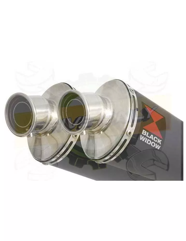 XJR1200 XJR 1200 4-2 Silencieux Kit & Silencieux Ovale Noir En Inox 230mm